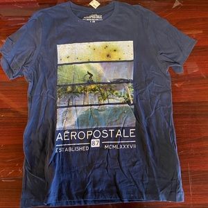 4/$15 NWT Blue Aeropostale Graphic Tee Shirt